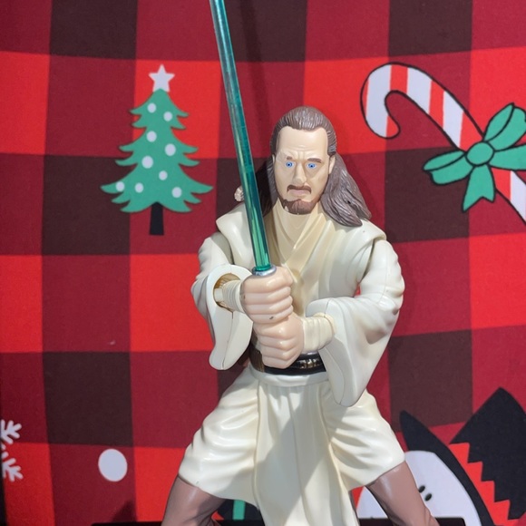 Star Wars 1999 Qui Gon Jinn Thinkway Interactive Mechanical Talking Bank - Picture 3 of 6